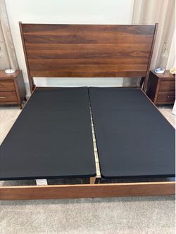 King Sized Bed (Walnut Finish)