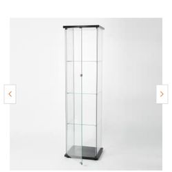 Glass Curio Cabinets w/ 4 Glass Shelves (2)