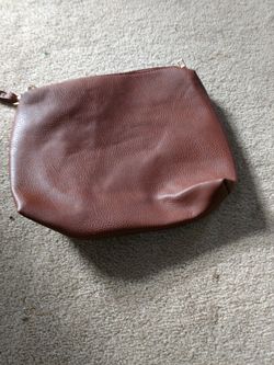 Brown leather purse
