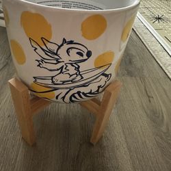 Disney Stitch Ceramic Planter With Stand 
