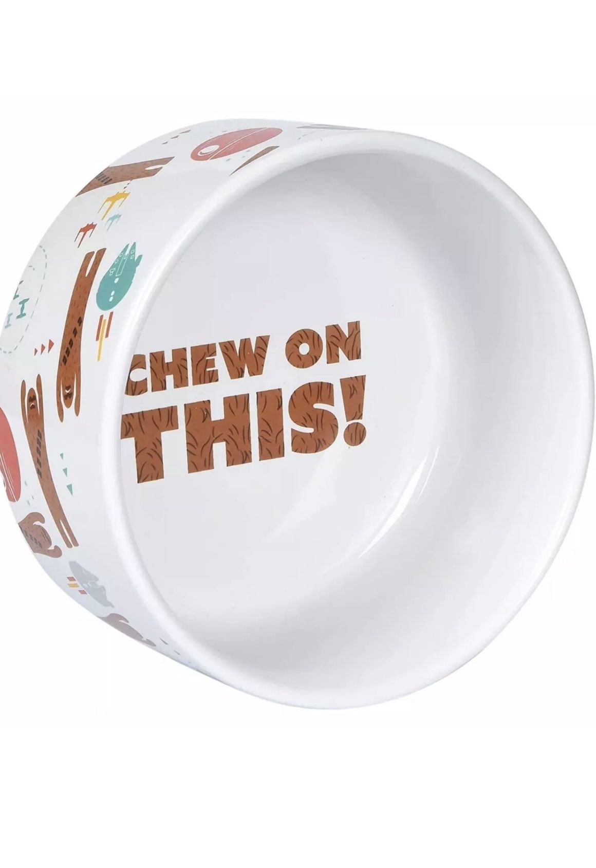 Ceramic Pet Bowl 3.5 Cups - 28oz Disney Star Wars Chew on This New!