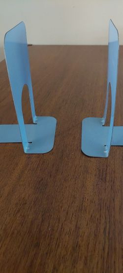 Blue Metal Book Ends