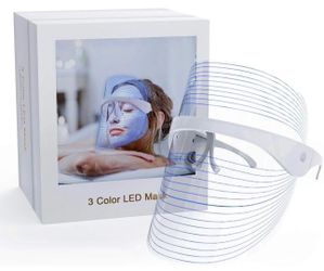 LED Light Facial Mask, 3 Colors Light Facial Photon Beauty Device for Facial Rejuvenation, Anti Aging