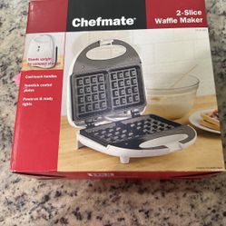 Chefmate 2- Slice Waffle Maker