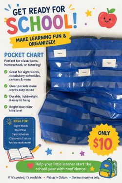 Blue Classroom Pocket Chart