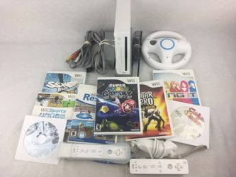 Nintendo Wii Bundle Console Rvl 001 9 Games Super Mario Galaxy Guitarhero Lot 4 For Sale In Wildomar Ca Offerup