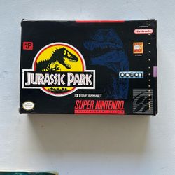 Jurassic Park SNES (manual, box, protector)