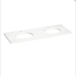 New Kohler 61" Silestone Vanity Top (Miami White) - Double Sink