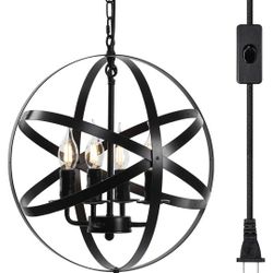 Plug In Chandelier With Smart Bulbs