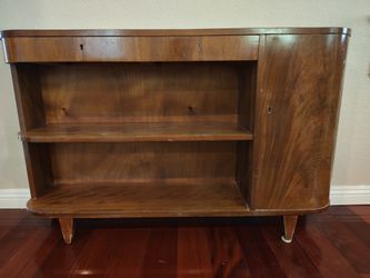 Vintage art deco bookcase/bar cabinet combo