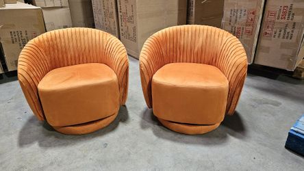 Silla giratoria de terciopelo contemporáneo con capacidad de giro de 360°