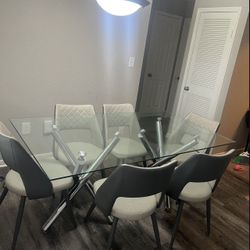 Glass Dining Table 