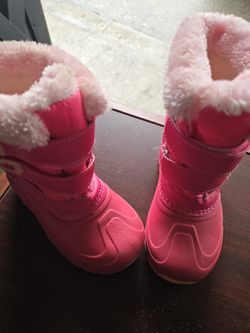 Size 11 Girls Snow Boots Worn Once
