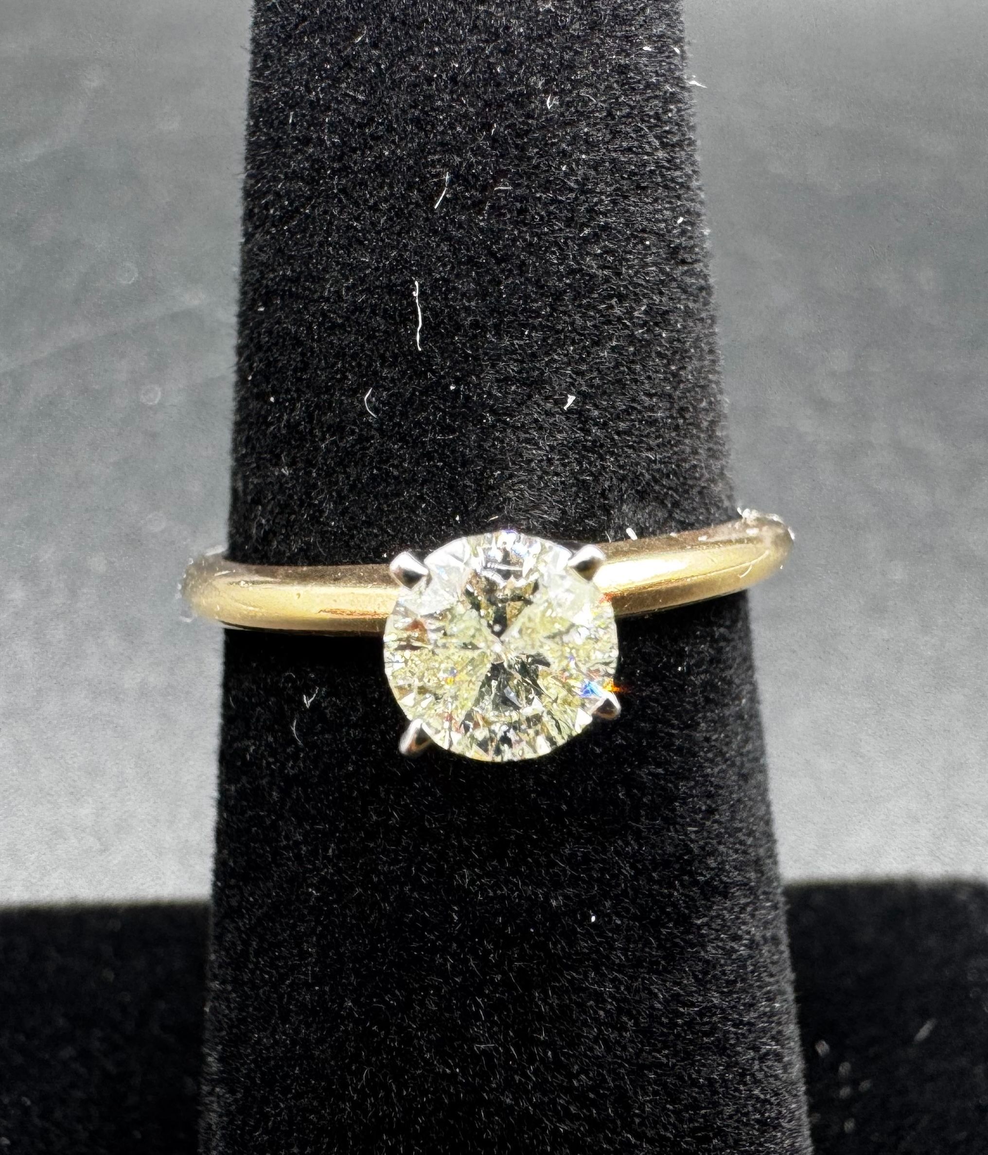 14K Yellow Gold Solitaire Ring with 0.50ct Diamond – 2.1g