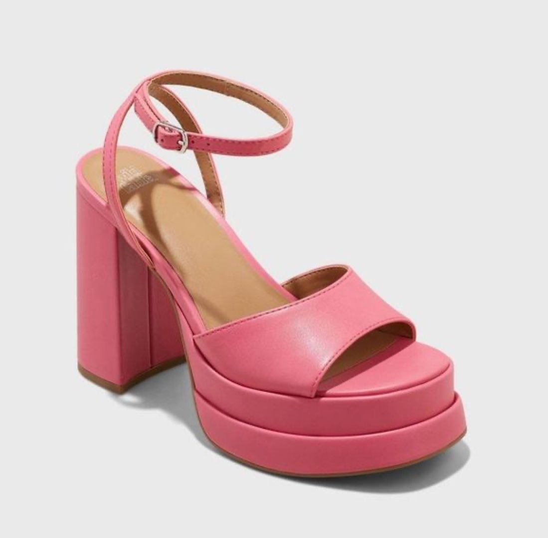 Women's Alessia Platform Heels - Wild Fable Vibrant Pink 8