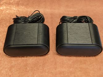 TCL S4510 REAR SPEAKERS ONLY - Wired - For 5.1 Sound Bar System - Used UNTESTED