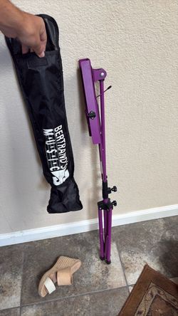 Purple Folding Music Stand with Carry Bag