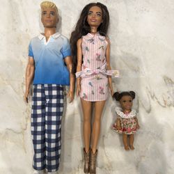 Set Of Three Barbies 