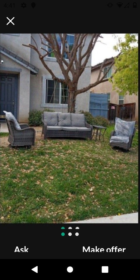 Patio Furniture Set Gray Patio Outdoor Furniture With Swivel Chairs Swivel Rocking Chairs Available And Beige Dark Gray Light Gray Brown Cushions 🆕🚚