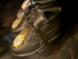 Brand New Nikes And Steak Toe All Black Boots