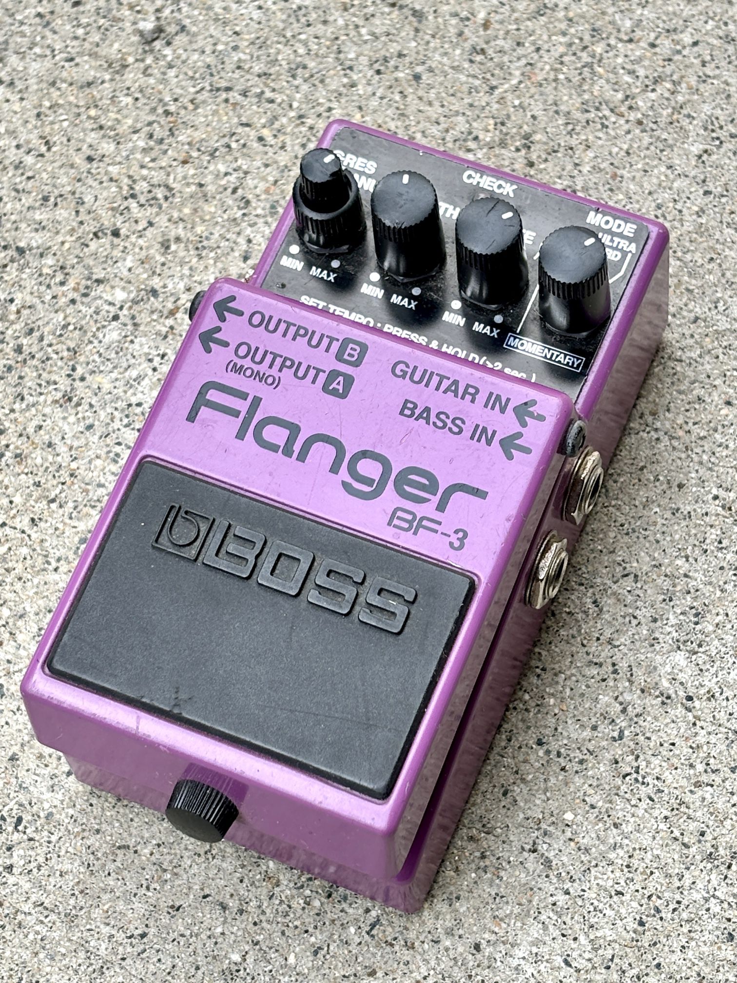 The BOSS BF-3 Flanger effects pedal 