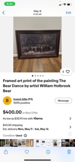 The Bear Dance by artist William Holbrook Bear