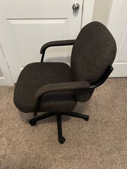 NEED GONE - NEW - Office Chair - Dark Gray Fabric - Fully padded thick foam seat