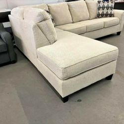 IN STOCK❤⚡$39 Down Payment ⚡ ABINGER NATURAL RAF SECTIONAL