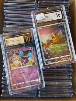 130 graded Pokemon slabs (mostly Japanese 10’s)