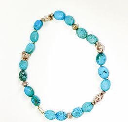 Turquoise and silver necklace!!!