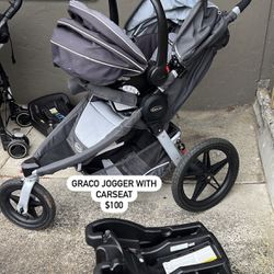 Graco Jogging Stroller With Car seat