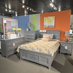 Full Bed, Dresser, Mirror And Nightstand 