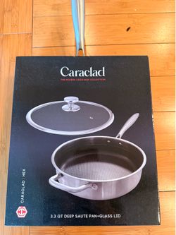 3.3 qt deep sauté pan with glass lid - NEW