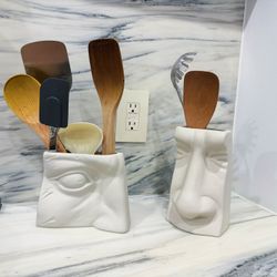 Kingbar Decorative eye Ceramic Vase, Handmade Dried VASE