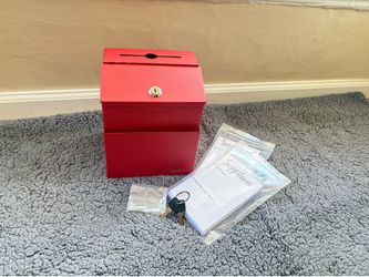 Suggestion Box ADIR Office Suggestion Box Metal Red