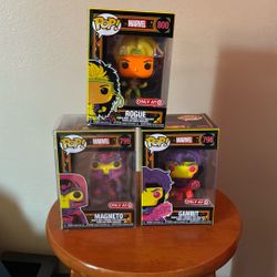 Funko Pop X men Rogue, Gambit And Magneto