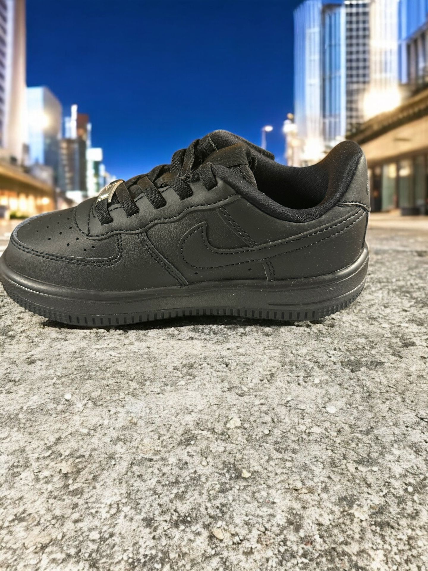 Nike Force 1 Low EasyOn (PS) Kids' Black Sneakers