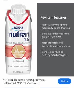 FREE Nutren 1.5 Tube Feeding Formula & Feeding Bags