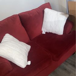 Red Suede Couch