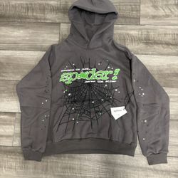 Sp5der Hoodie V2 Slate Gray Hoodie Size M