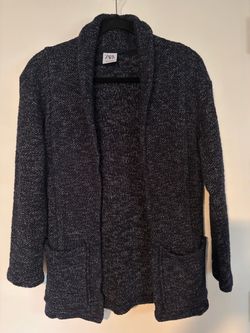 Zara Open-Front Knit Cardigan