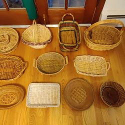 Wicker Basket Collection 11 In Total