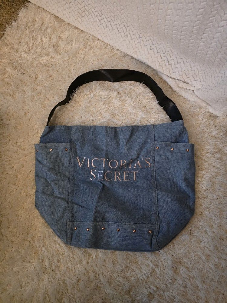 Medium Victoria's Secret Studded Jean Bag