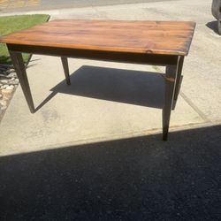 Wood  Rustic Table With 4 Chairs