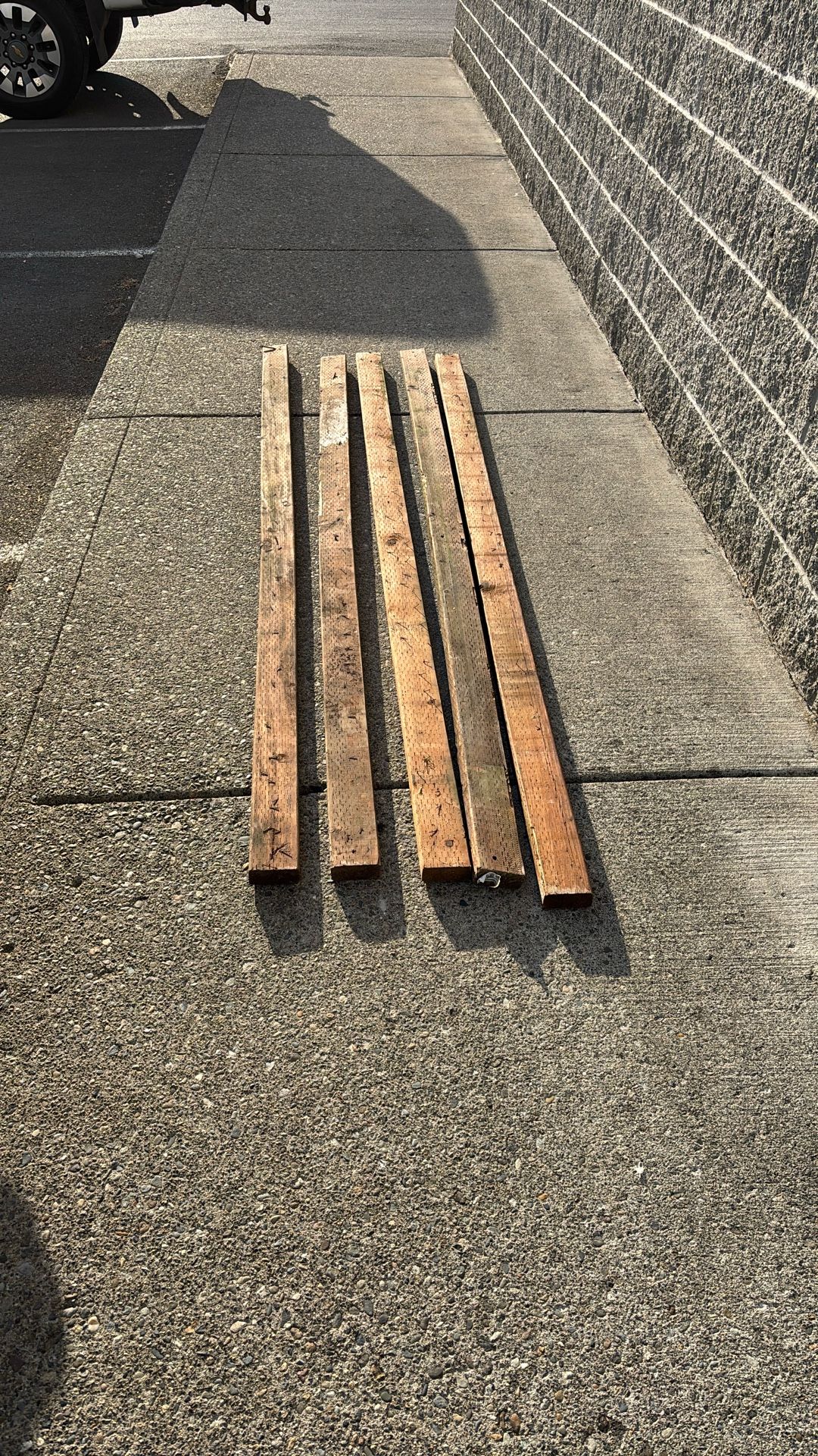 Free 2x4x8’ Pressure Treated.