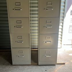2 Hon 4 Drawer File Cabinets
