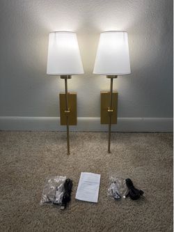 Battery Operated Wall Sconces Set of 2, with Alexa, Apple Home & Google