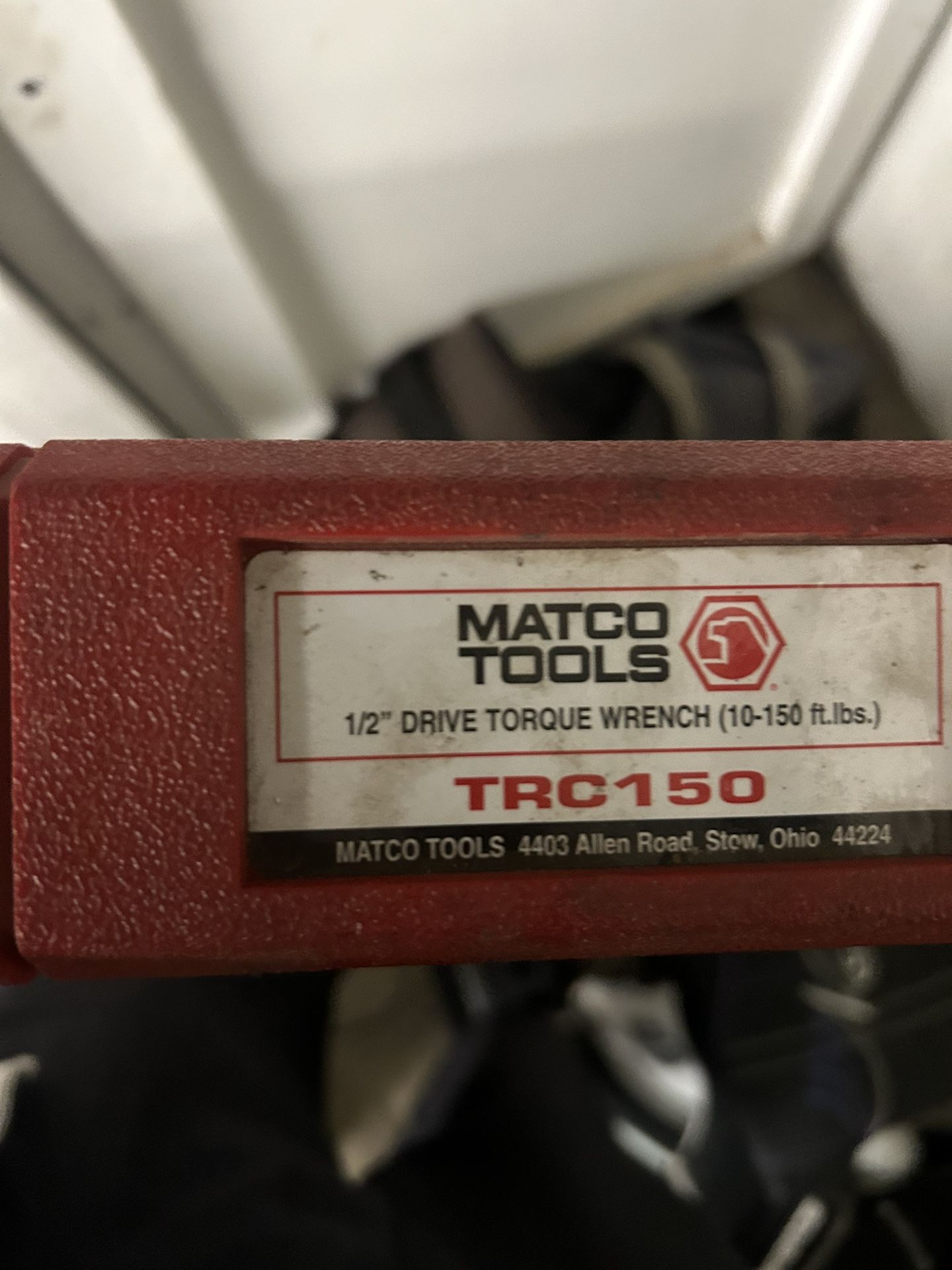Half-Inch Torque wrench, Matco tools