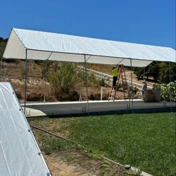 Tarp Cover and Metal Poles 