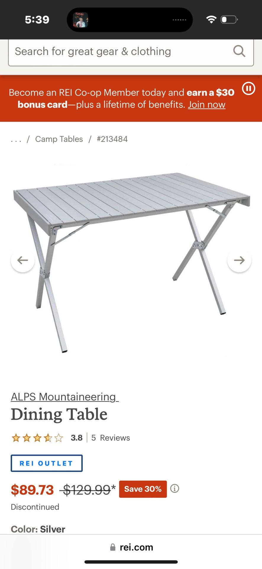 Aluminum Folding Table
